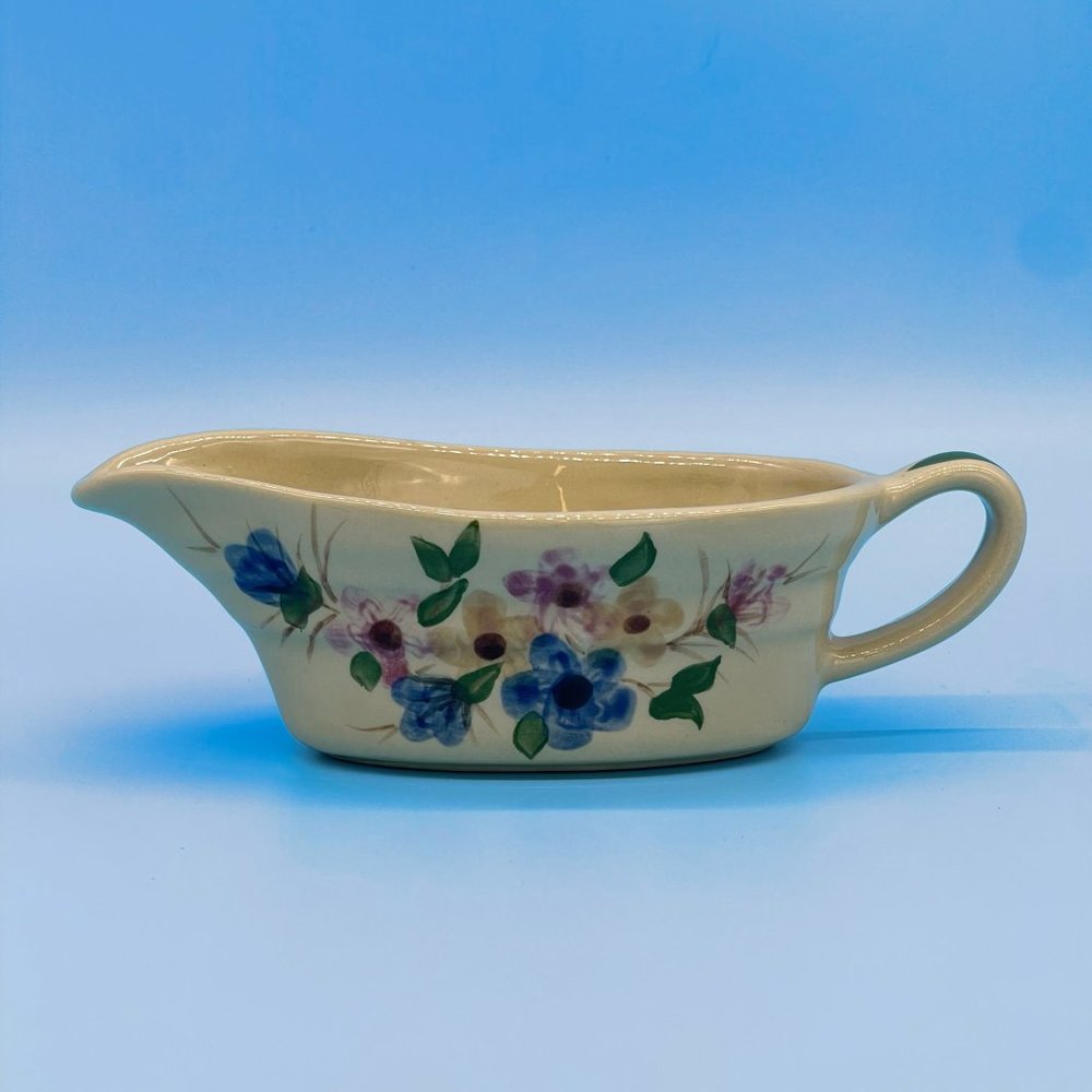 Vtg Alpine Pottery Roseville Ohio 1998 Sauce Small Gravy Boat Restaurant Ware